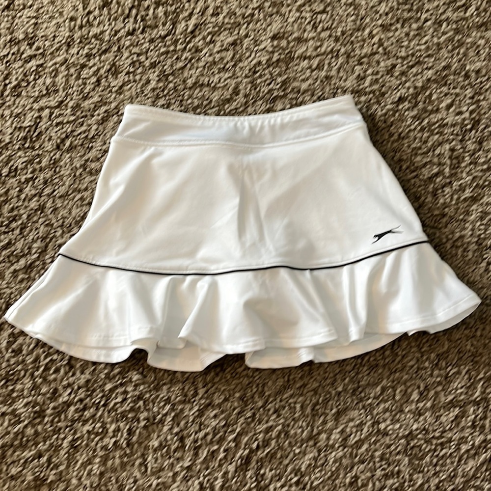 White Ruffle athletic Skirt